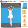 82.6x78.7in Sand Proof Picnic Blanket Water Resistant Foldable Camping Beach Mat w/ 4 Anchors 1 Carry Bag For 2-3 People